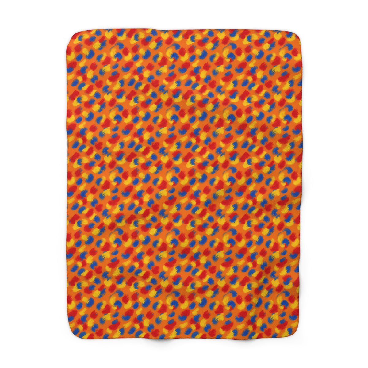 Wet Stroke Blends Sherpa Fleece Blanket – Expressionist Brushstroke Abstract Pattern