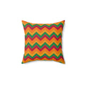 Jewel Chevron Bands Faux Suede Cushion – Cranberry Spice