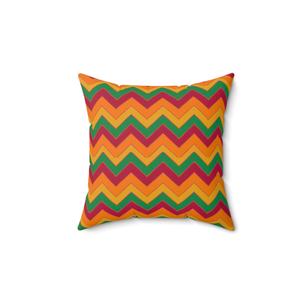 Jewel Chevron Bands Faux Suede Cushion – Cranberry Spice