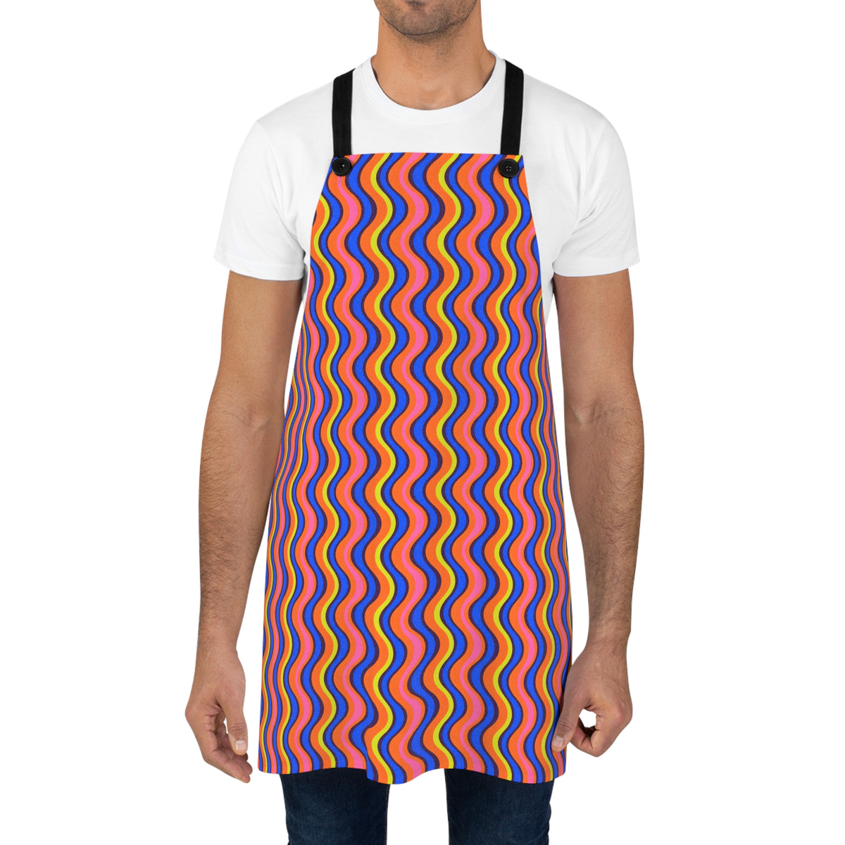 Warped Circus Stripes Apron – Op-Art Pattern