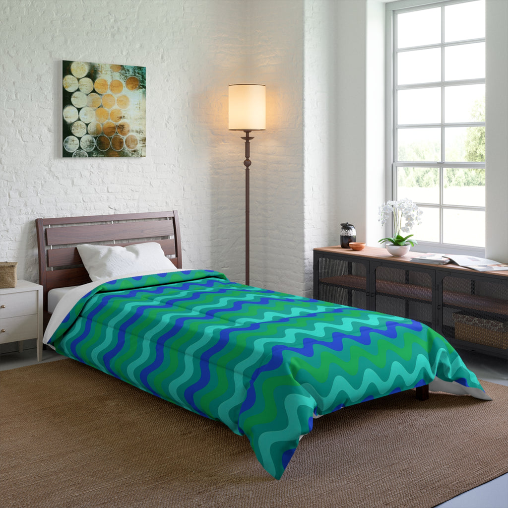 Big Ripple Chevrons Comforter – Ocean Jewel