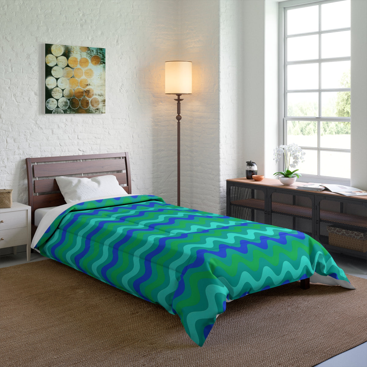 Big Ripple Chevrons Comforter – Ocean Jewel
