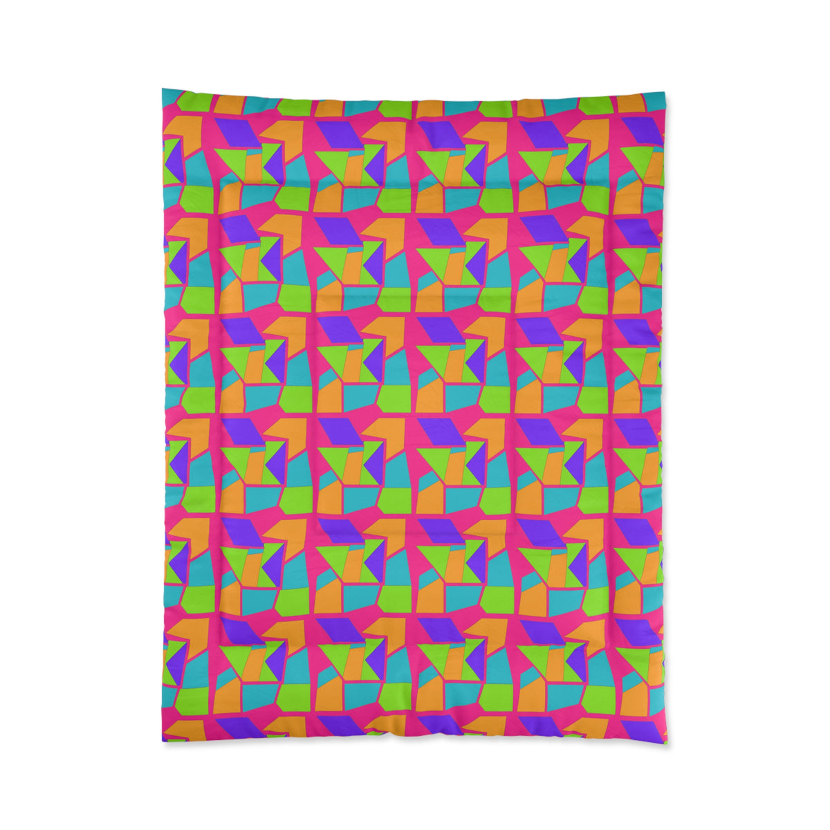 Cubist Block Quilt Comforter – Tropical Punch