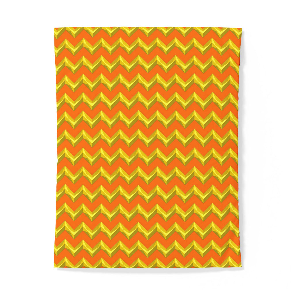 Broad Cut-Gem Chevrons Cotton Duvet Cover – Hot Citrus Festive