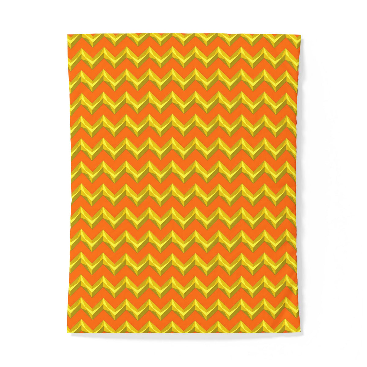 Broad Cut-Gem Chevrons Cotton Duvet Cover – Hot Citrus Festive