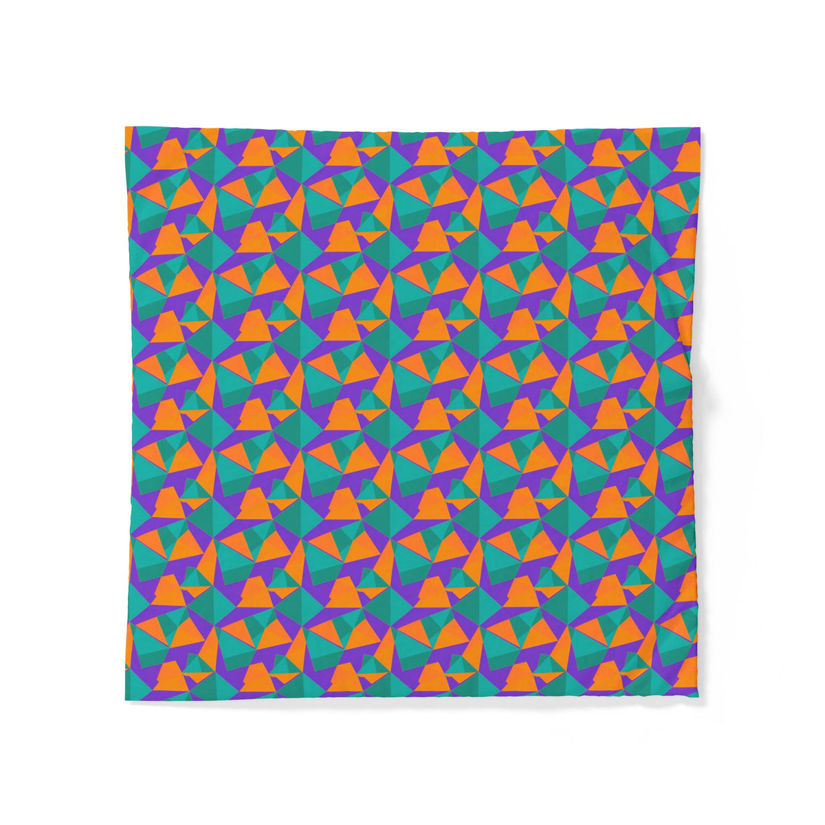 Faceted Gold Panels Cotton Duvet Cover – Peacock Jewel