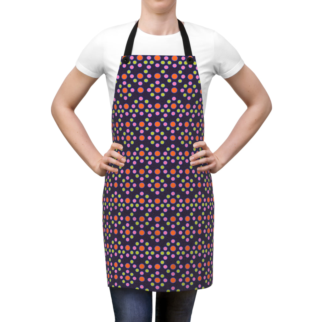 Bulging Dot Grid Apron – Op-Art Pattern