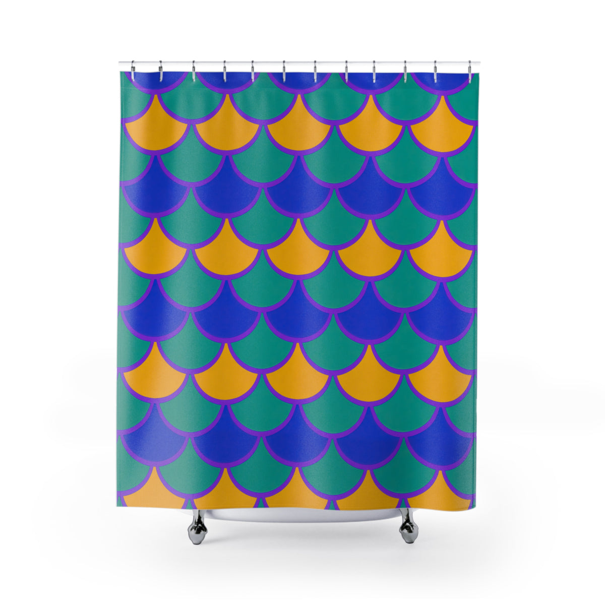 Big Jewel Scales II Shower Curtain – Peacock Jewel