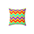 Big Ripple Chevrons Faux Suede Cushion – Op-Art Chevron Pattern