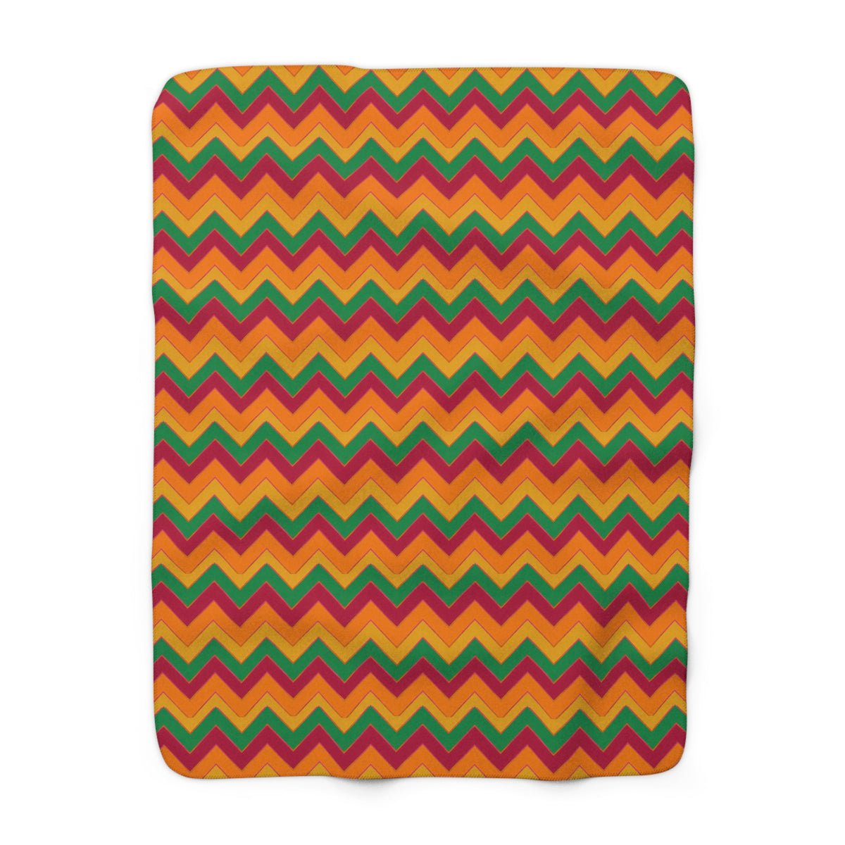 Jewel Chevron Bands Sherpa Fleece Blanket – Cranberry Spice