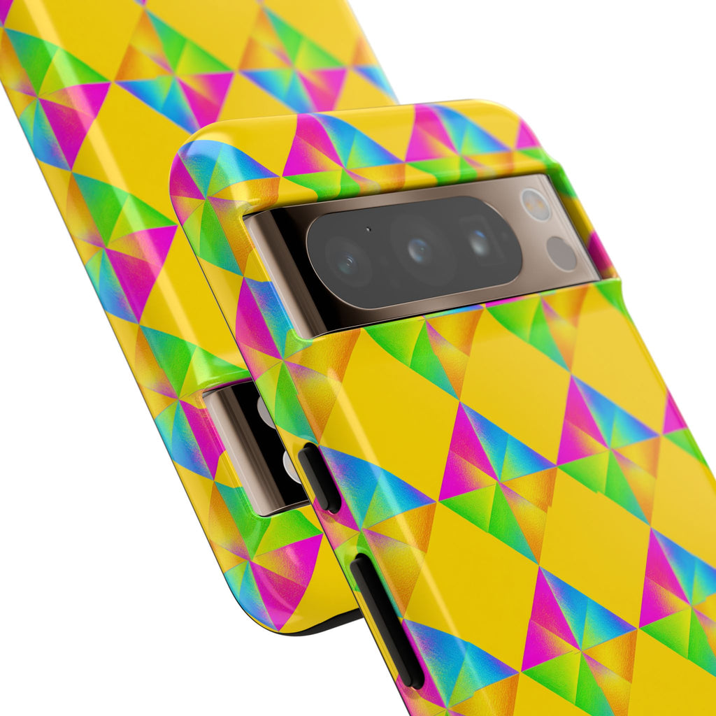 Iridescent Kite Quartet Tough Phone Case – Iridescent Geometric Pattern