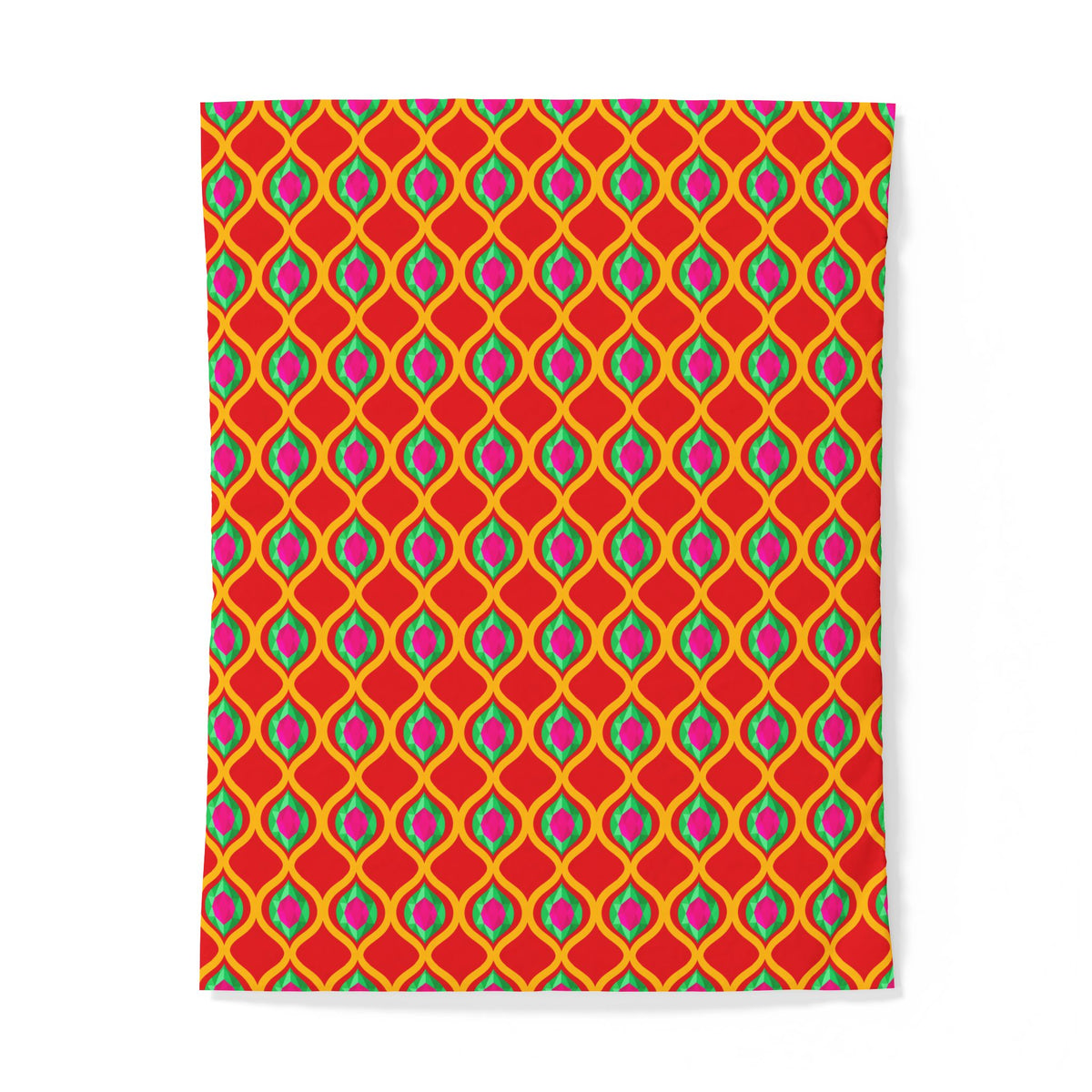 Grand Gold Ogee Lattice II Cotton Duvet Cover – Ogee Lattice Geometric Pattern