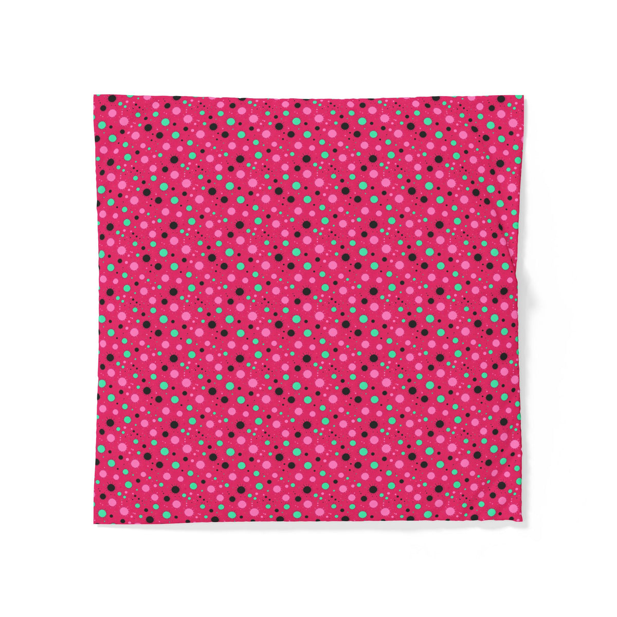Blot Burst Cotton Duvet Cover – Candy Pop on Raspberry