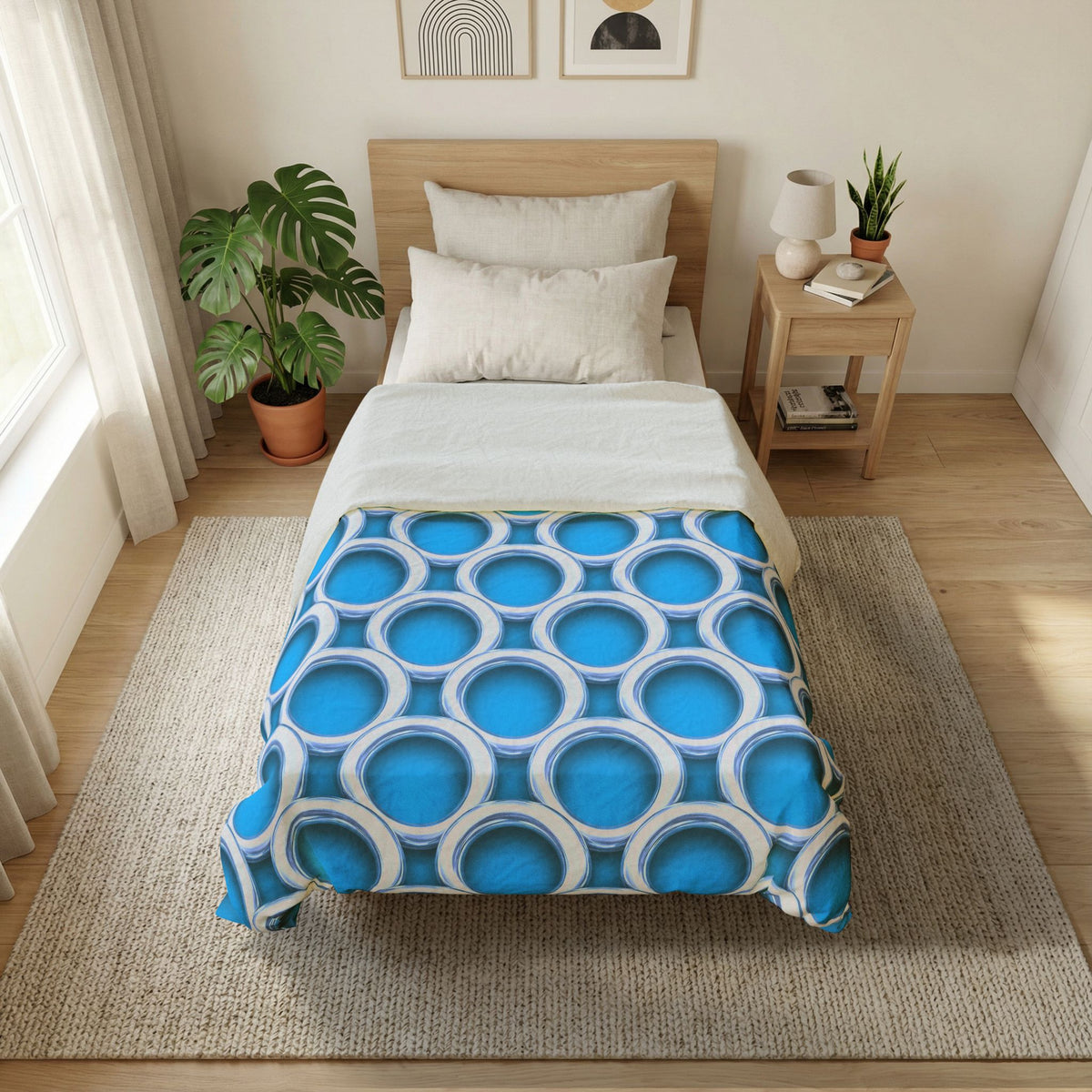 Big Gold Ring Weave Cotton Duvet Cover – Ice Jewel