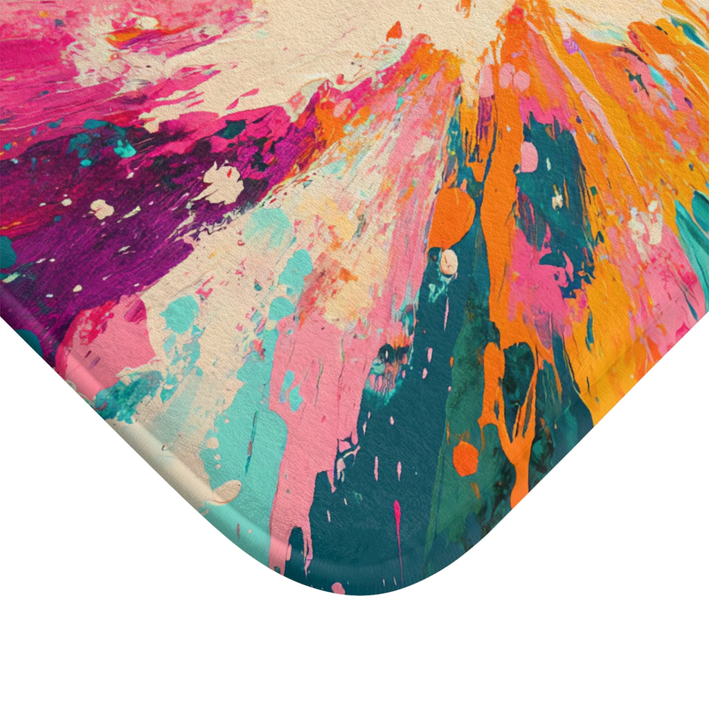 Sunburst Splash Bath Mat – Colour Burst Art