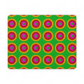 Giant Op-Art Jewel Rings Vegan Leather Mouse Mat – Op-Art Concentric Circles Pattern