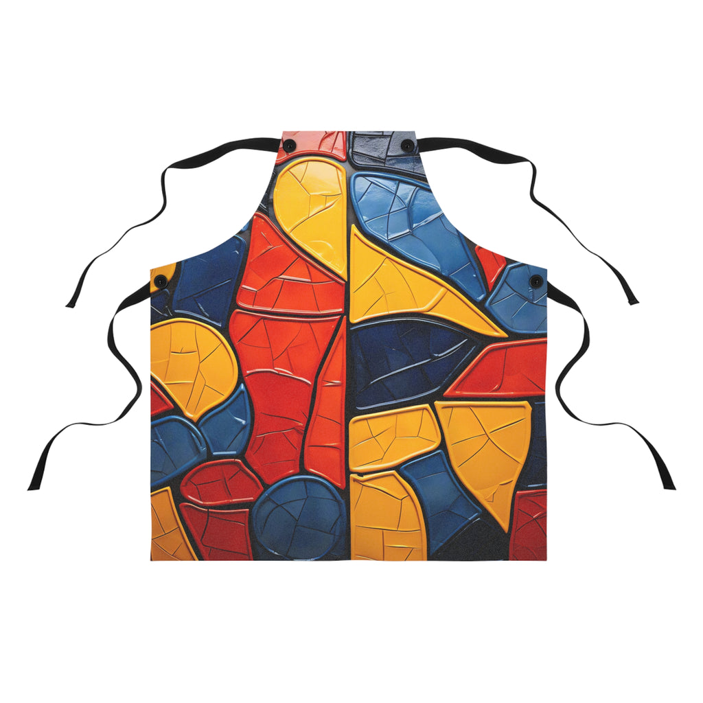 Bold Mosaic Glass Apron – Stained-Glass Style Mosaic
