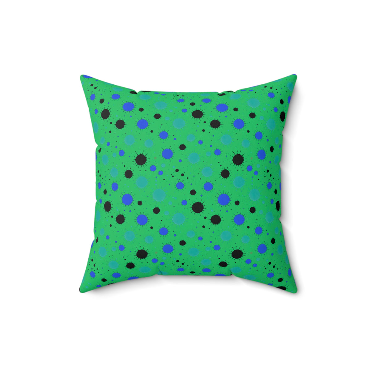 Blot Burst Faux Suede Cushion – Ocean Jewel