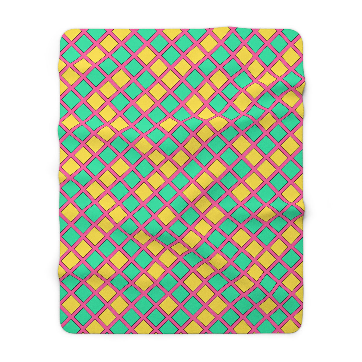 Harlequin Gold Grid Sherpa Fleece Blanket – Candy Christmas