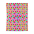 Split Square Fiesta Cotton Duvet Cover – Candy Pop on Raspberry
