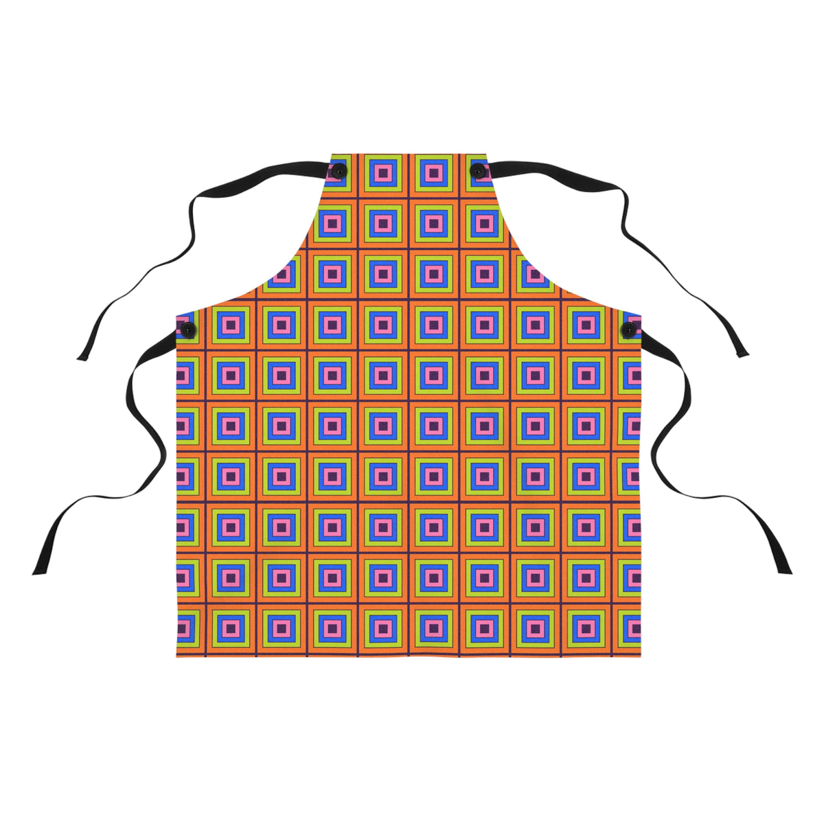Concentric Square Pop Apron – Op-Art Pattern