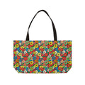 Flower Power Daisies Weekender Tote Bag – Retro Floral Pattern
