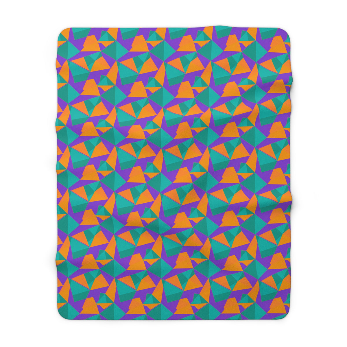 Faceted Gold Panels Sherpa Fleece Blanket – Peacock Jewel