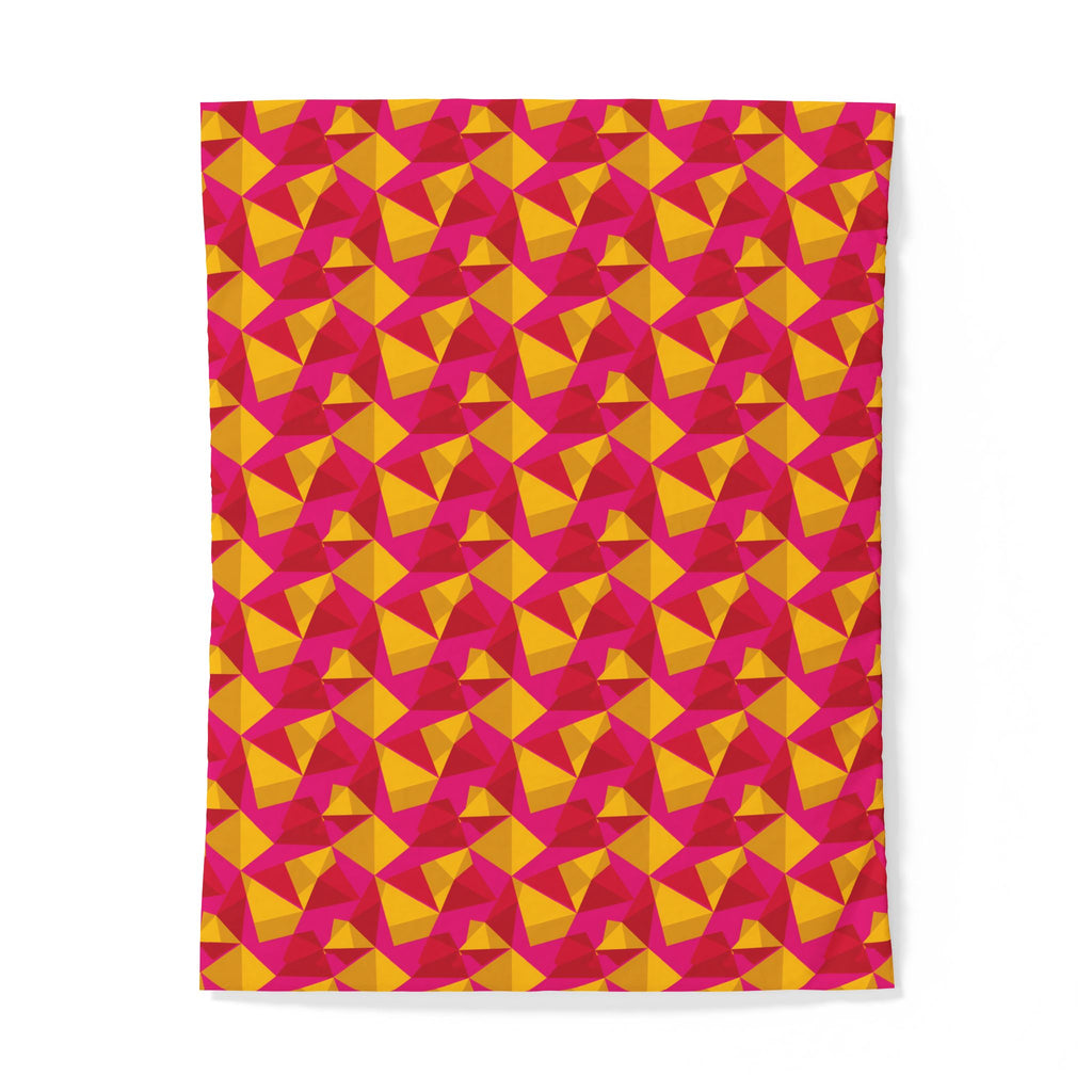 Faceted Gold Panels Cotton Duvet Cover – Faceted Gem Geometric Pattern