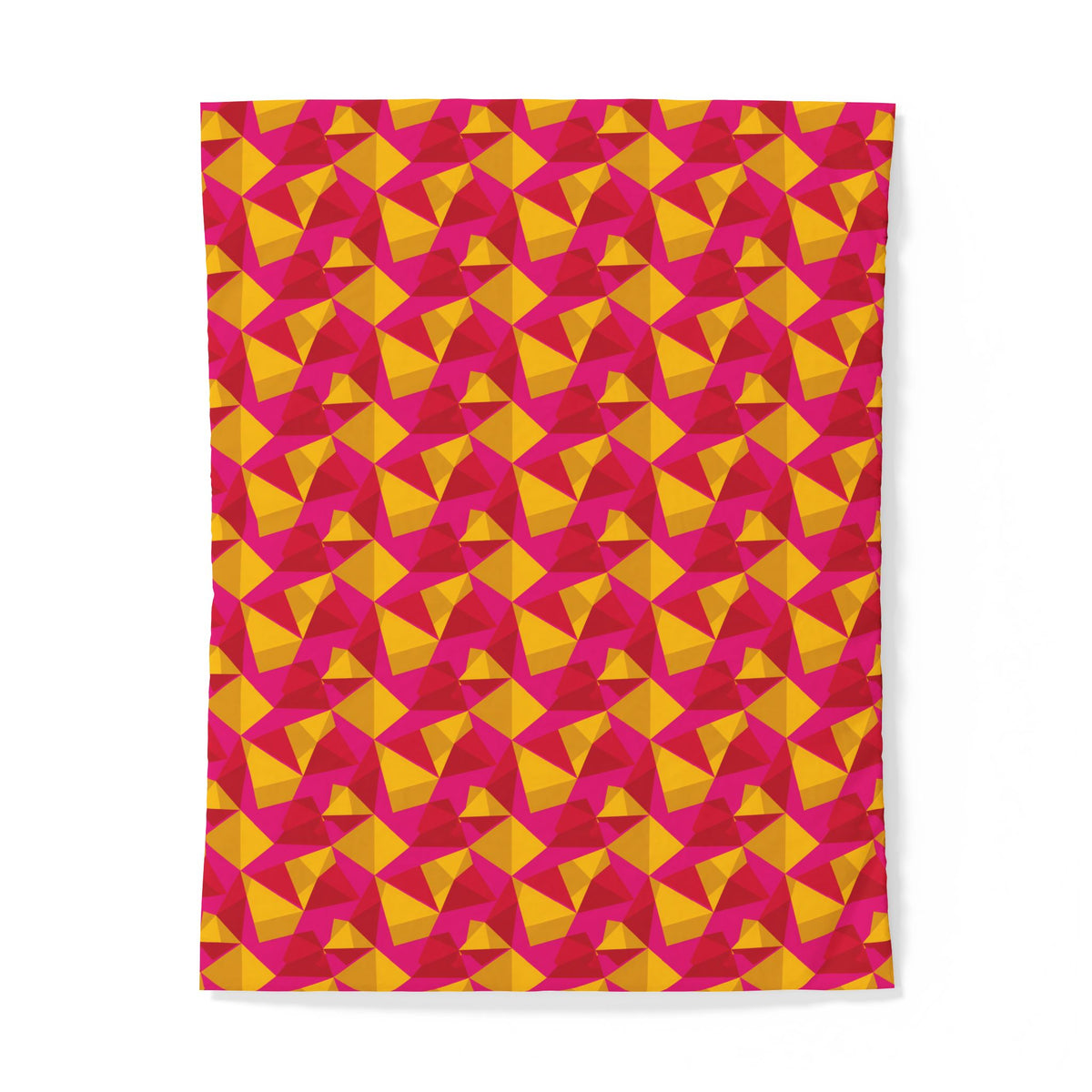 Faceted Gold Panels Cotton Duvet Cover – Faceted Gem Geometric Pattern