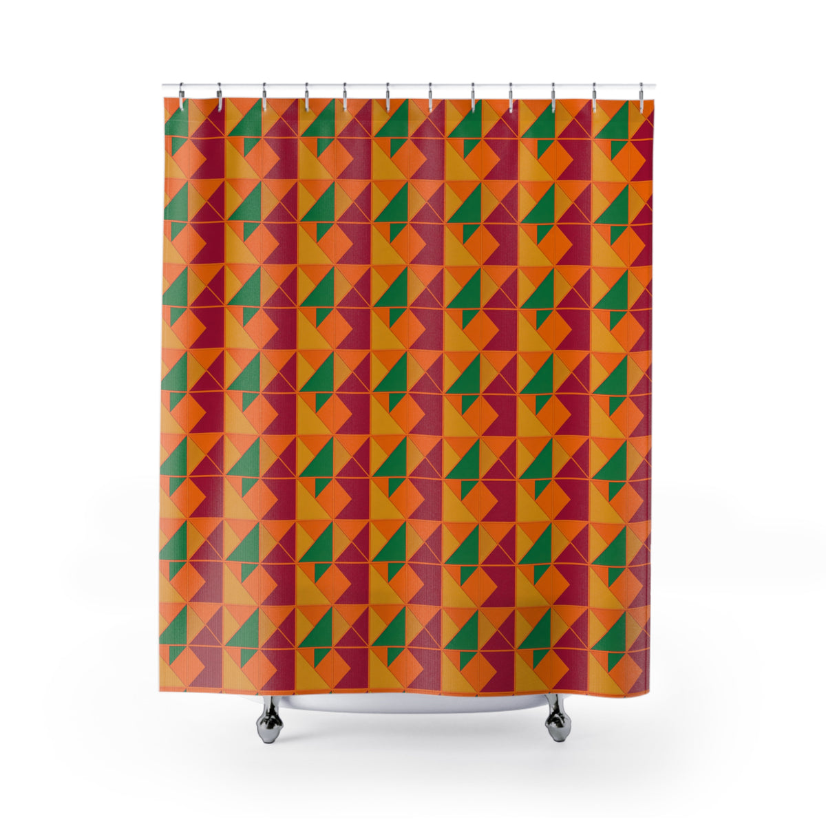 Jewel Block Quilt Shower Curtain – Cranberry Spice