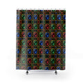 Jewelled Octagon Tiles Shower Curtain – Geometric Pattern
