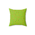 Confetti Spatter Faux Suede Cushion – Tropical Punch