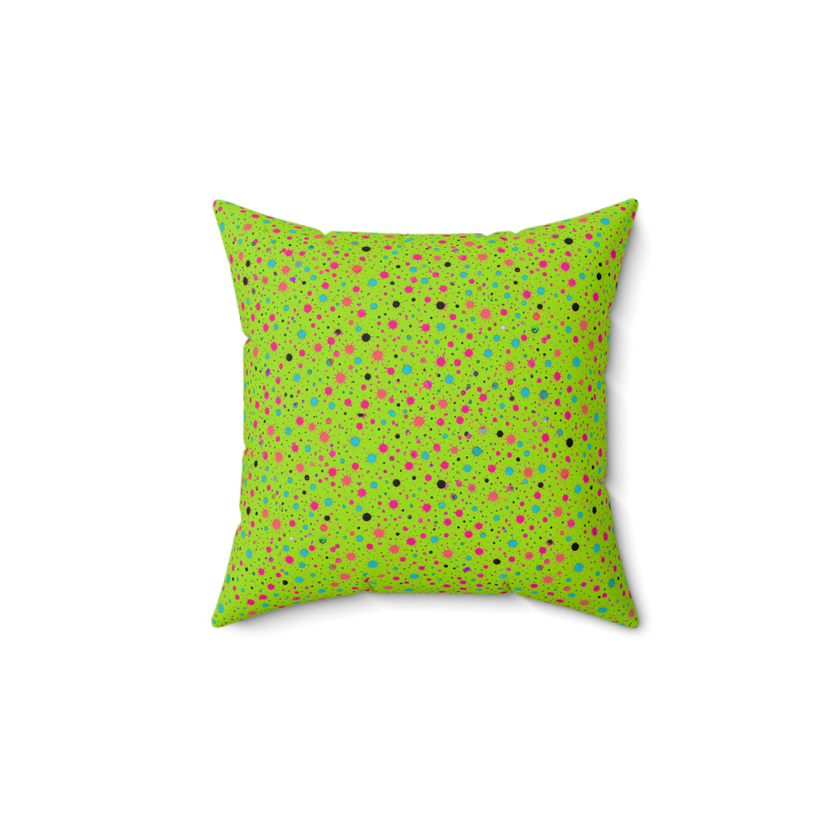 Confetti Spatter Faux Suede Cushion – Tropical Punch