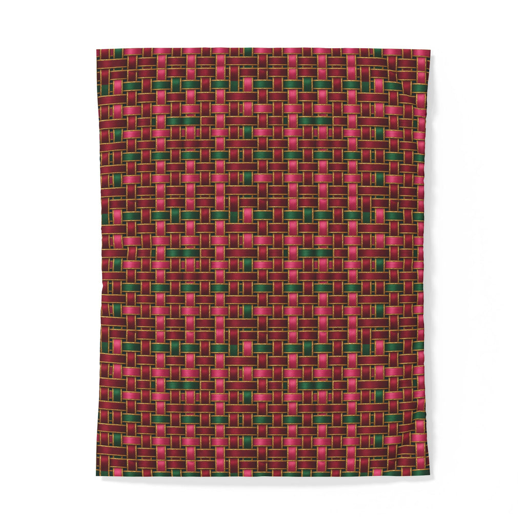 Ribbon Weave Cotton Duvet Cover – Holographic-Look Geometric Pattern