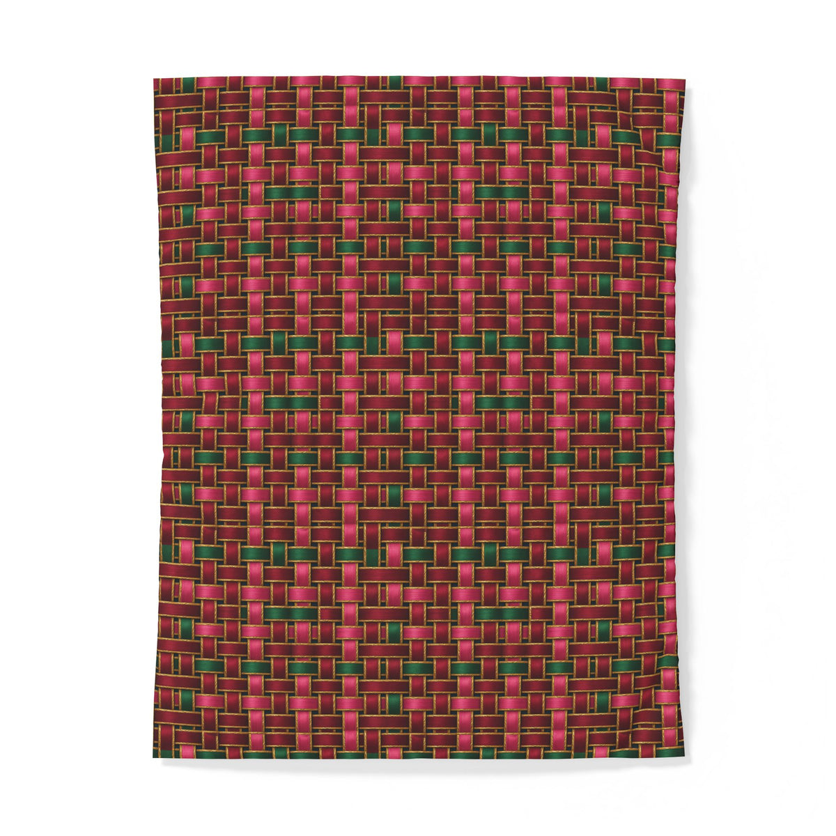 Ribbon Weave Cotton Duvet Cover – Holographic-Look Geometric Pattern