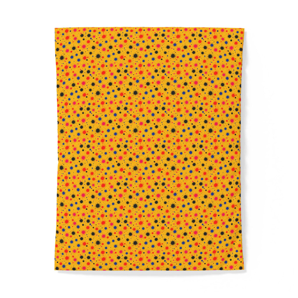 Saffron Splat Storm Cotton Duvet Cover – Ink Splash Pattern
