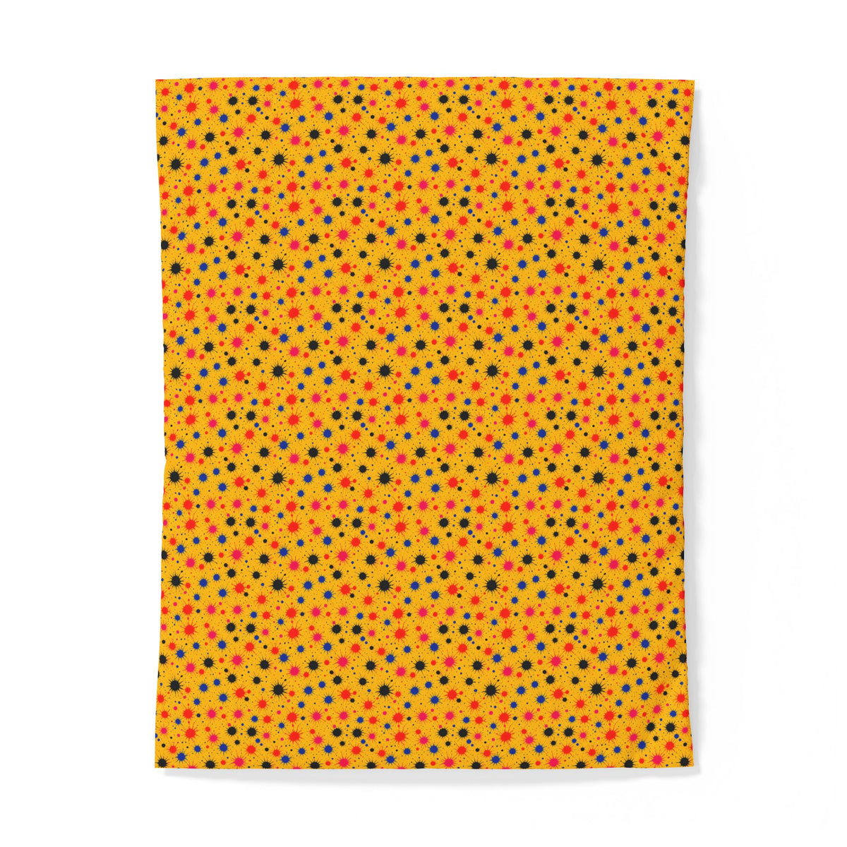Saffron Splat Storm Cotton Duvet Cover – Ink Splash Pattern