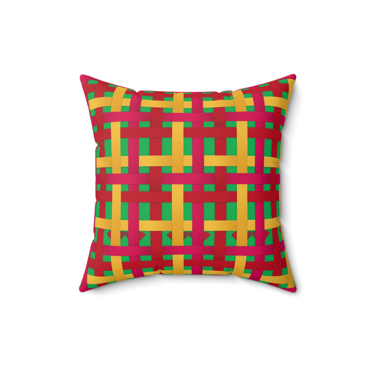 Big Jewel Ribbon Weave Faux Suede Cushion – Ribbon Weave Pattern
