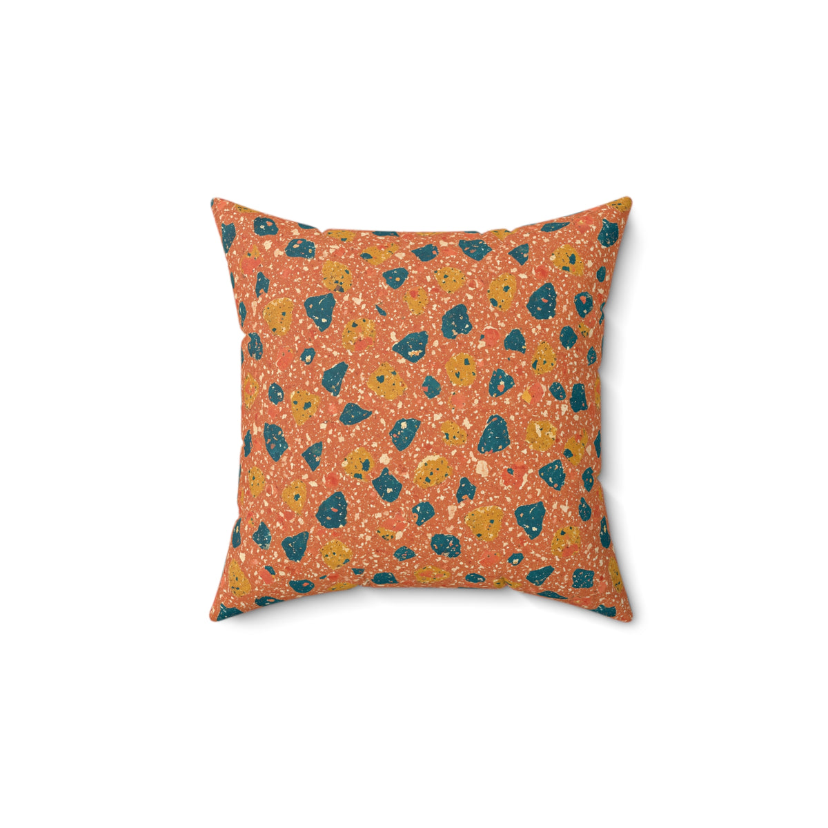 Two-Scale Chips Faux Suede Cushion – Abstract Chip Pattern Pattern