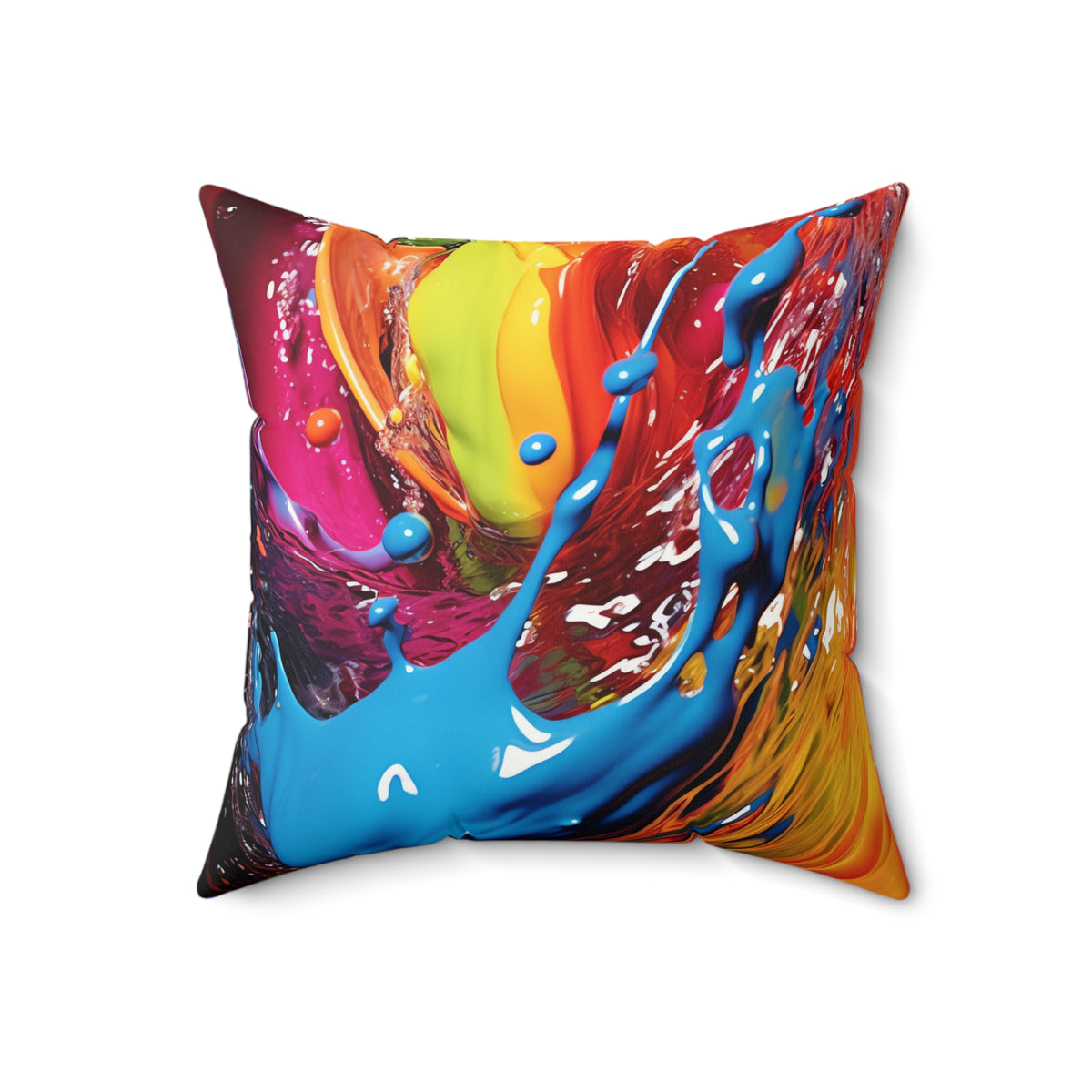 Paint Splash Wave Faux Suede Cushion – Splash Art