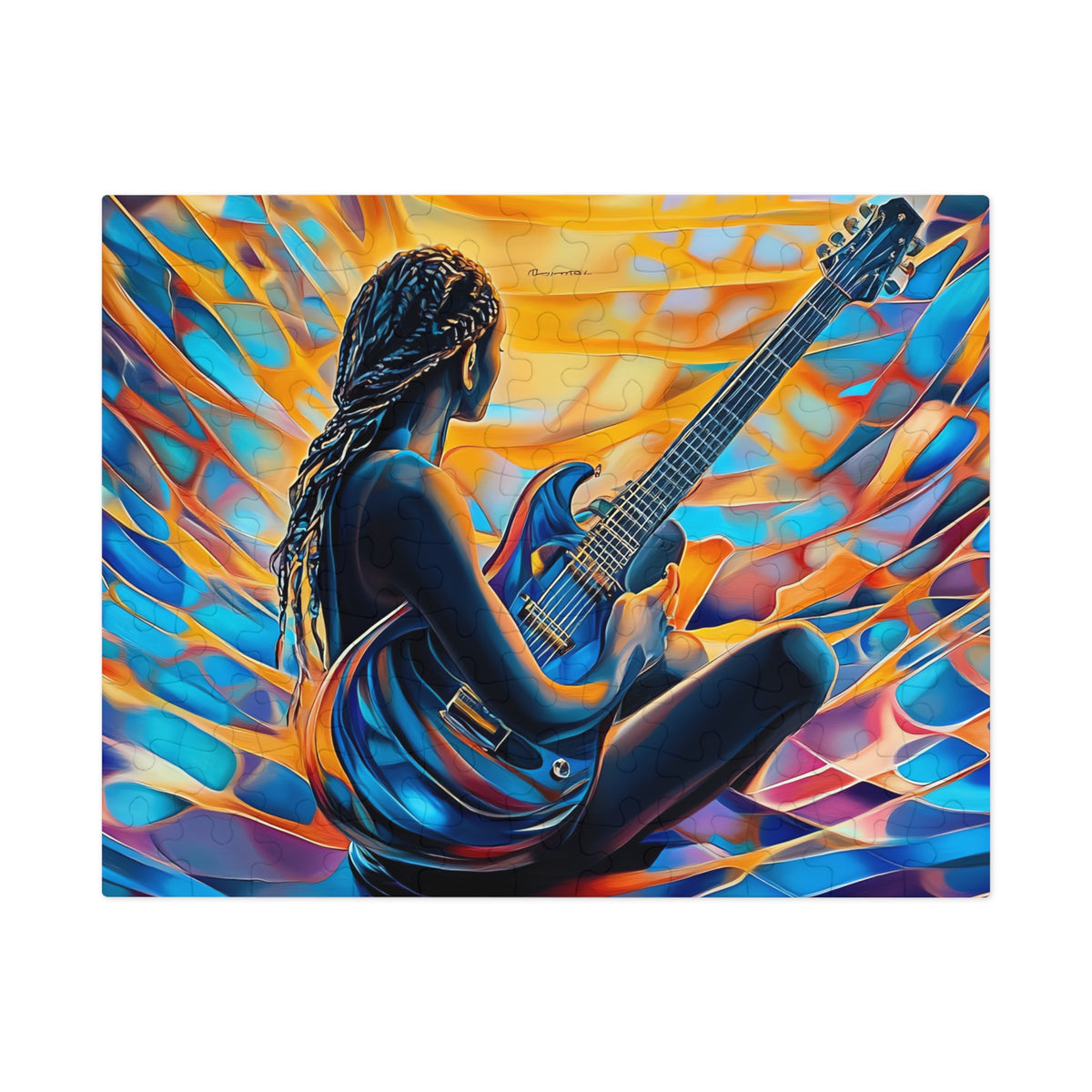 Guitar Dreamer Jigsaw Puzzle with Tin – Psychedelic Music Art