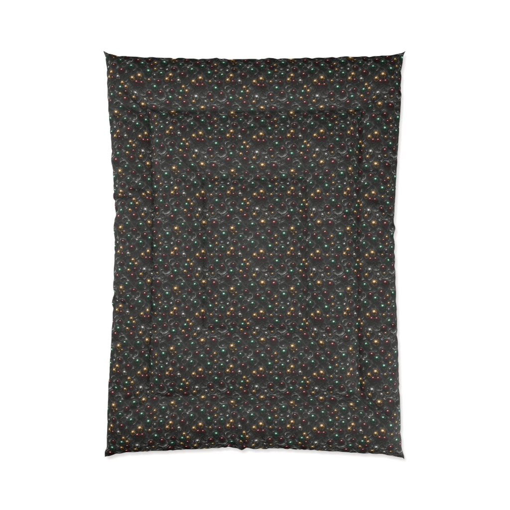 Jewel Bubble Clusters Comforter – Liquid Chrome Pattern