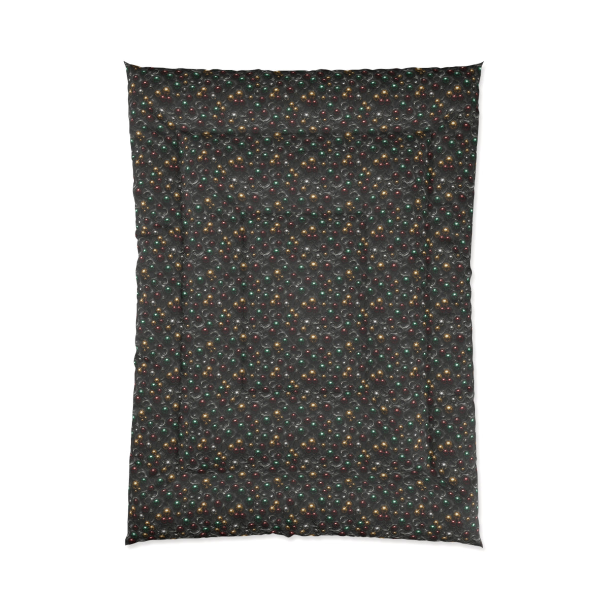 Jewel Bubble Clusters Comforter – Liquid Chrome Pattern