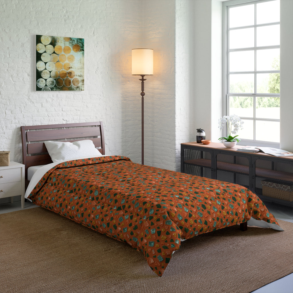 Glass Chip Sheen Comforter – Terrazzo Pattern