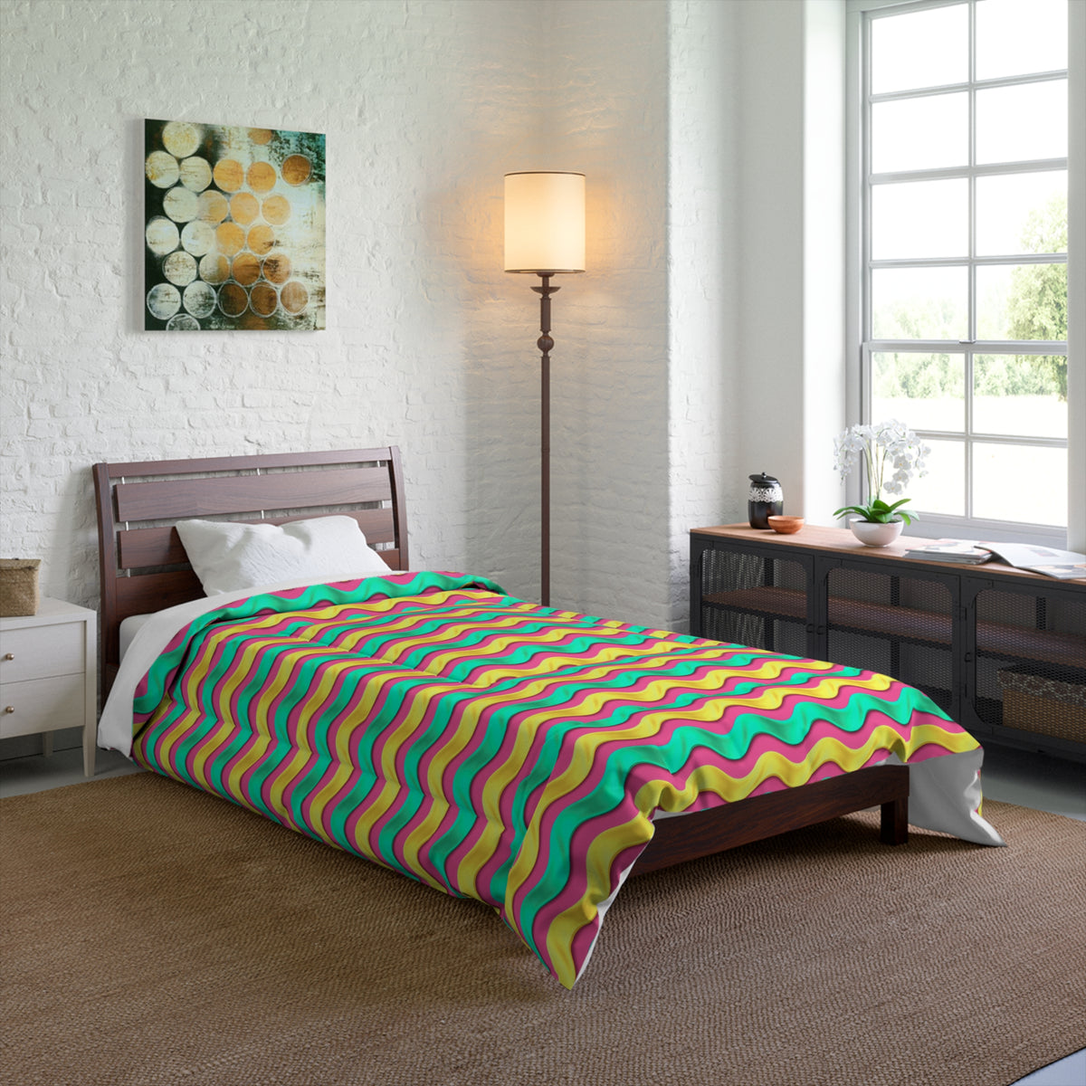 Satin Wave Bands Comforter – Candy Christmas