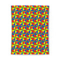 Split Square Fiesta Cotton Duvet Cover – Cubist Geometric Pattern
