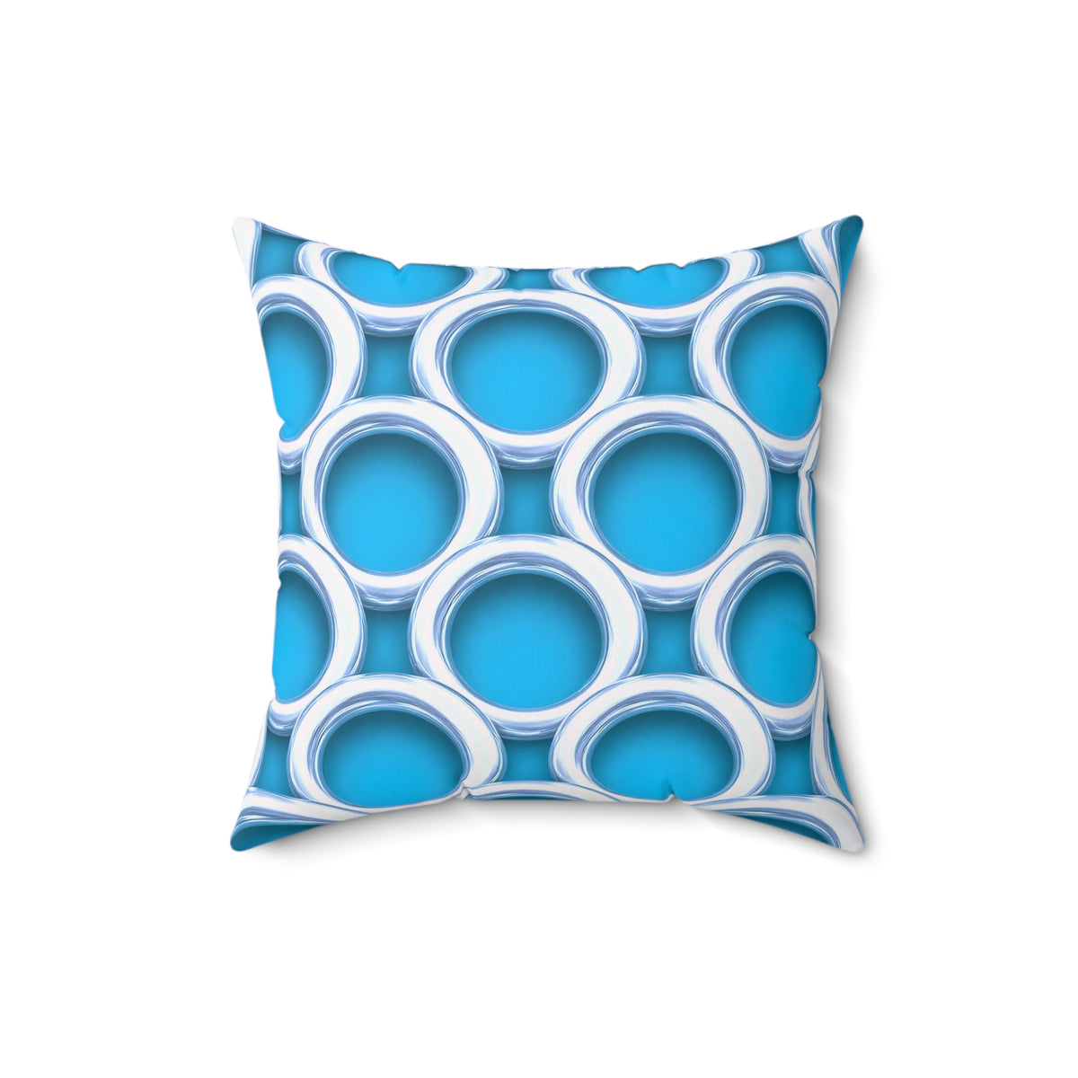 Big Gold Ring Weave Faux Suede Cushion – Ice Jewel