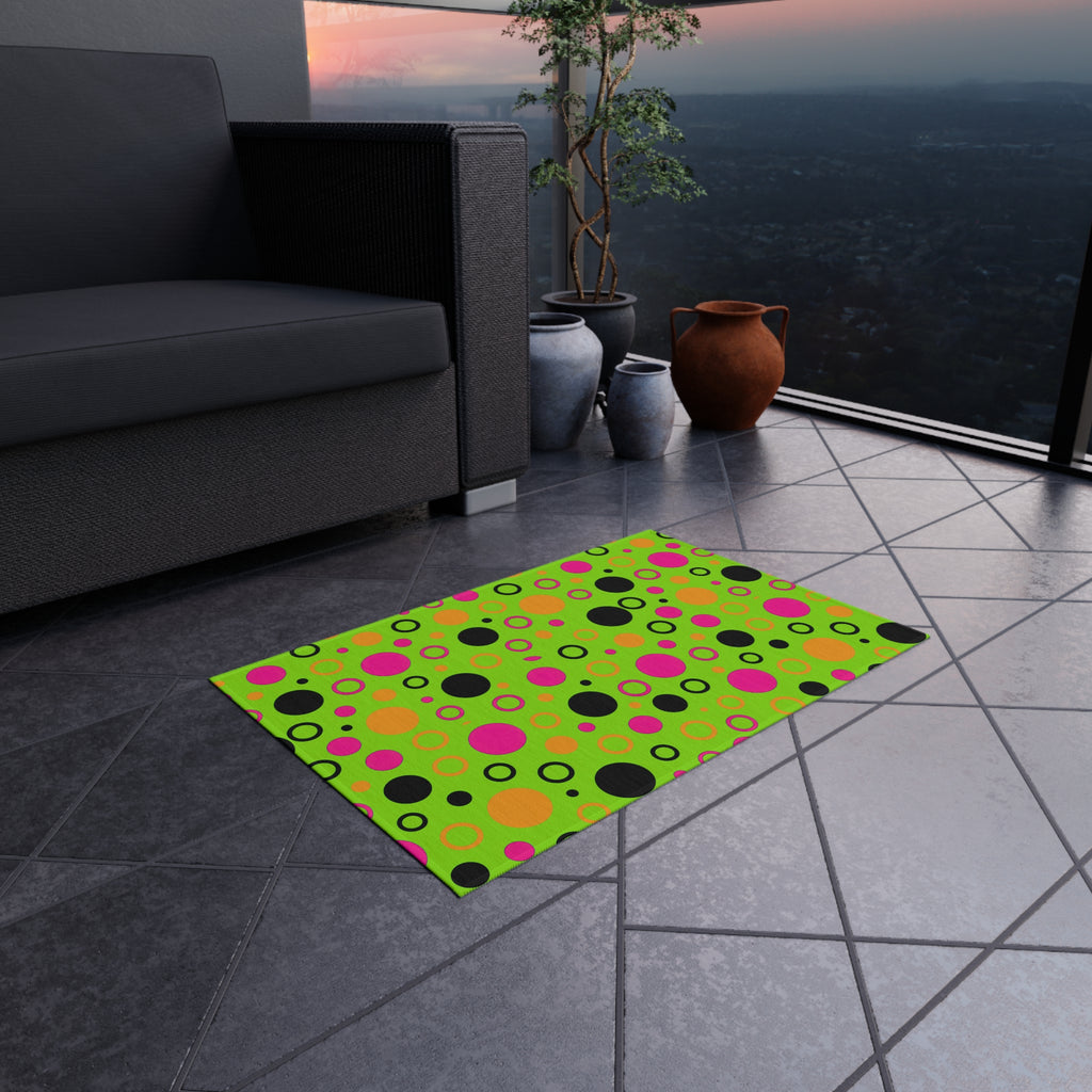 Bubble Outlines Outdoor Rug – Tropical Punch