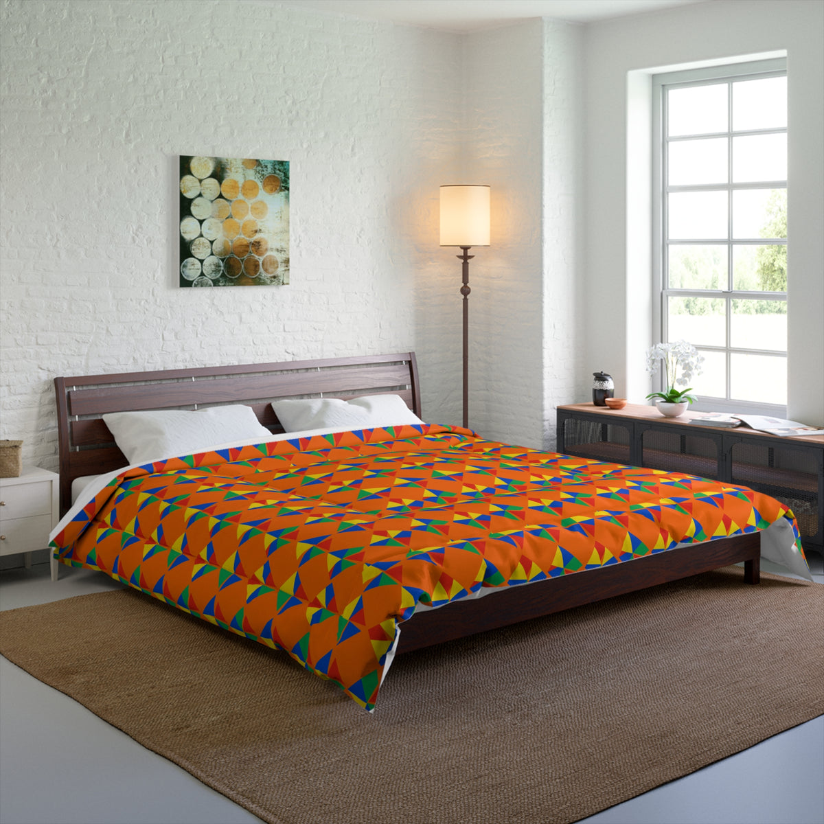 Stacked Cubist Prisms Comforter – Cubist Geometric Pattern