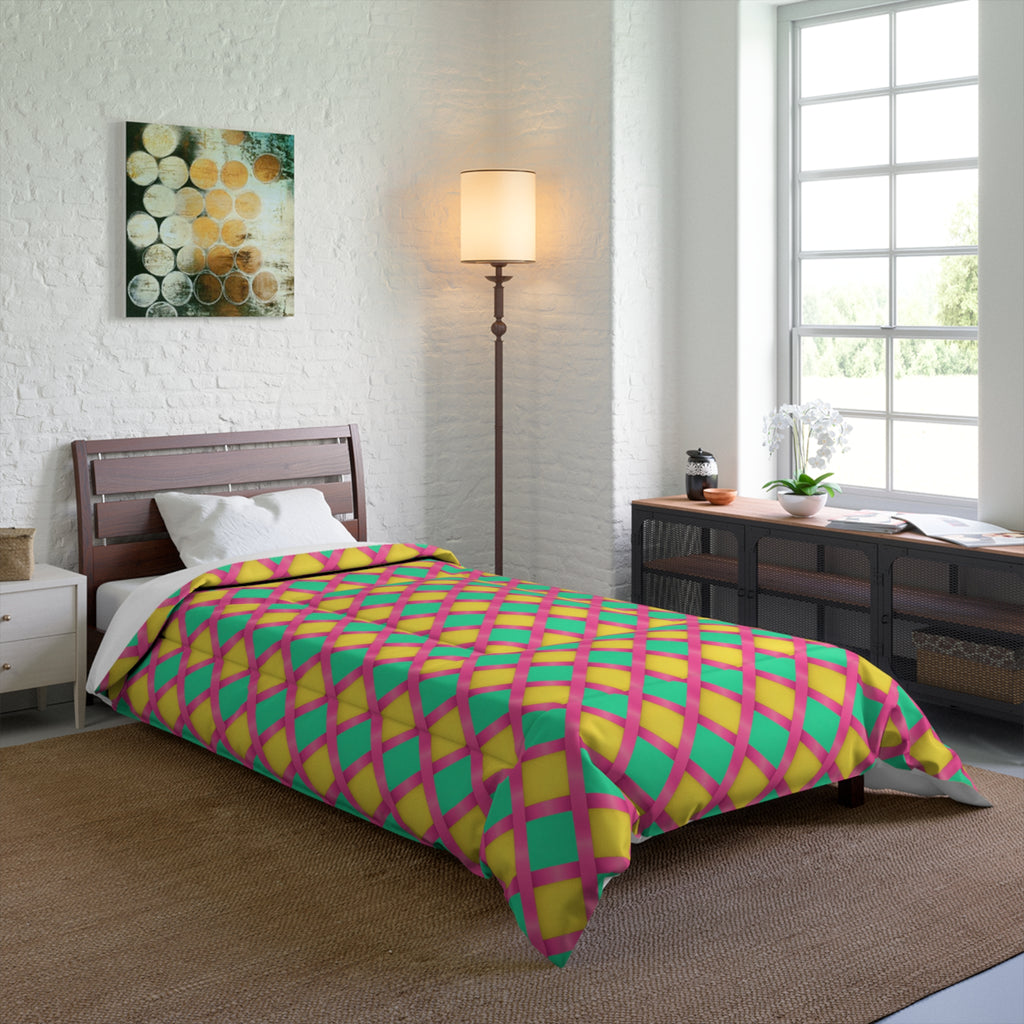 Broad Gold Diamond Trellis Comforter – Candy Christmas